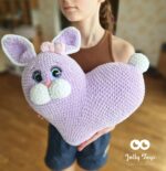 Large Bunny Pillow with Name and Birth Details - Image 2