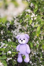Purple set: named teddy and baby blanket - Image 2