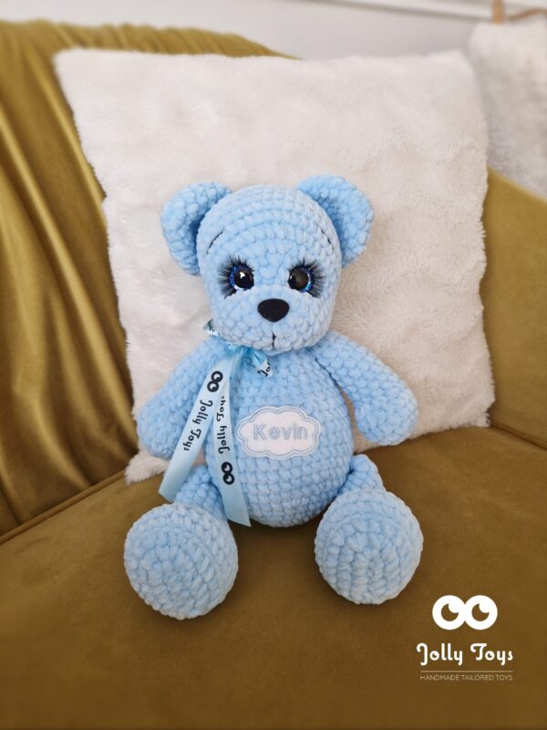 20231027_145052_1700732510060 Blue teddy bear, name gift, bear - Image 2