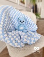 Blue teddy bear, name gift, bear - Image 5