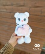 Valentine's Day white teddy - Image 2