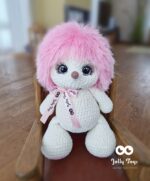 Pink hedgehog with silky spines