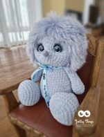 Gray hedgehog with silky spines