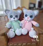 Gray cat in a pink pijama - Image 2