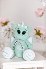 A proud mint dragon symbol of the year 2024