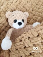 Brown set: baby blanket and cuddly cloth with name