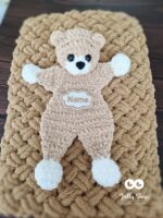 Brown set: baby blanket and cuddly cloth with name - Image 4