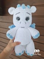 Valge/helesinine armas draakon Nimeline katsikukingitus - Image 2