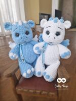 Valge/helesinine armas draakon Nimeline katsikukingitus - Image 7