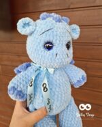 Blue/dark blue dragon Symbol of the year 2024 with name and date of birth - Image 3