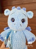 Blue/dark blue dragon Symbol of the year 2024 with name and date of birth - Image 2