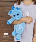 Blue cuddly dragon Name gift - Image 3