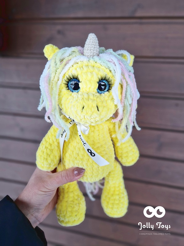 1000086698 Kollane ükssarvik Maagiline nimeline kingitus - Image 1