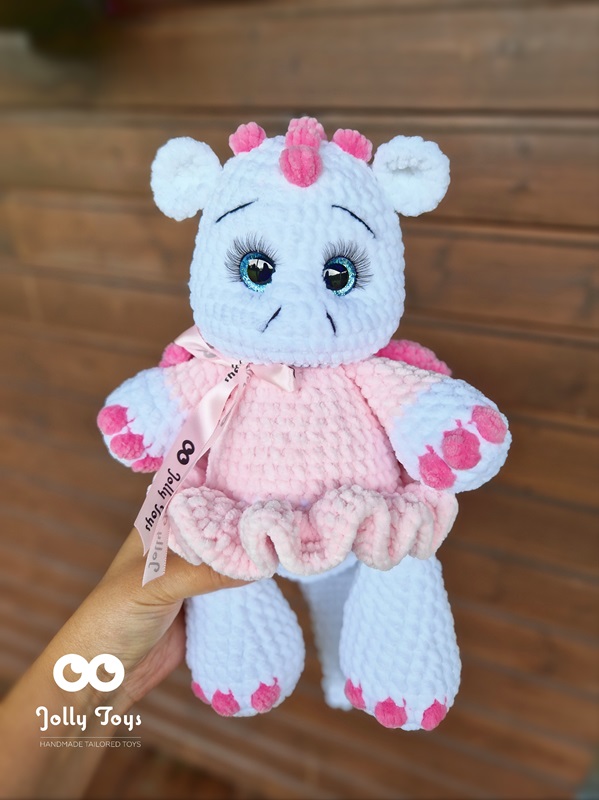 20240812_130604_1723521742313 White dragon girl in a pink dress - Image 1