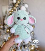 Personalized Baby Shower Gift: Mint Green Little Mouse - Image 2