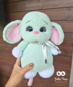 Personalized Baby Shower Gift: Mint Green Little Mouse - Image 4
