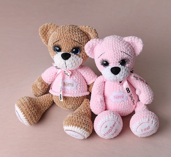 C42A7465 s Brown/pink teddy Personalised gift - Image 2