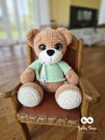 Eritellimus! Personaliseeritud karupoiss pruun/mündiroheline