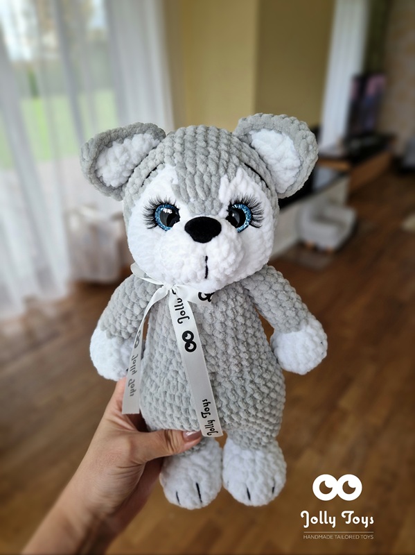1000075884 Crocheted wolfdog Personalised toy - Image 3