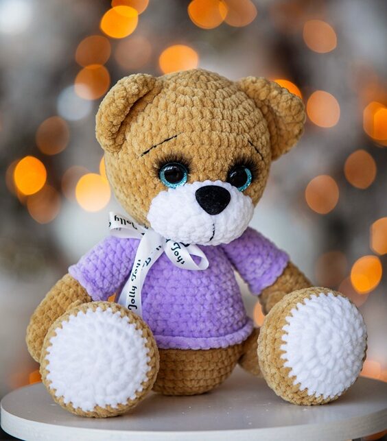 1G0A7431s Personaliseeritud karu lillas särgis Nimeline katsikukingitus - Image 1